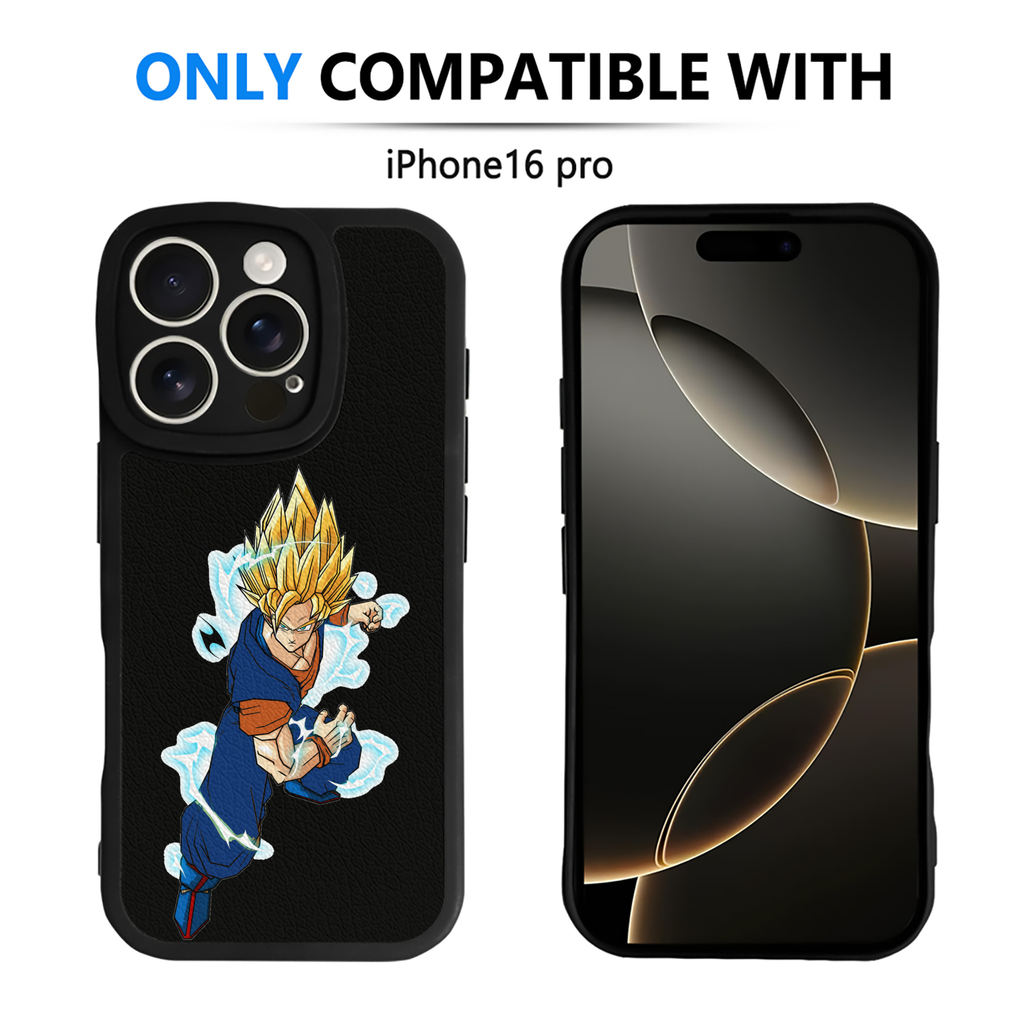 （画像用） ドラゴンボール 孫 悟飯（そんごはん）DRAGON BALL Son Gohan 【iPhone 16シリーズ対応】シリコンスマホケース（レザー調） 材質：シリコン